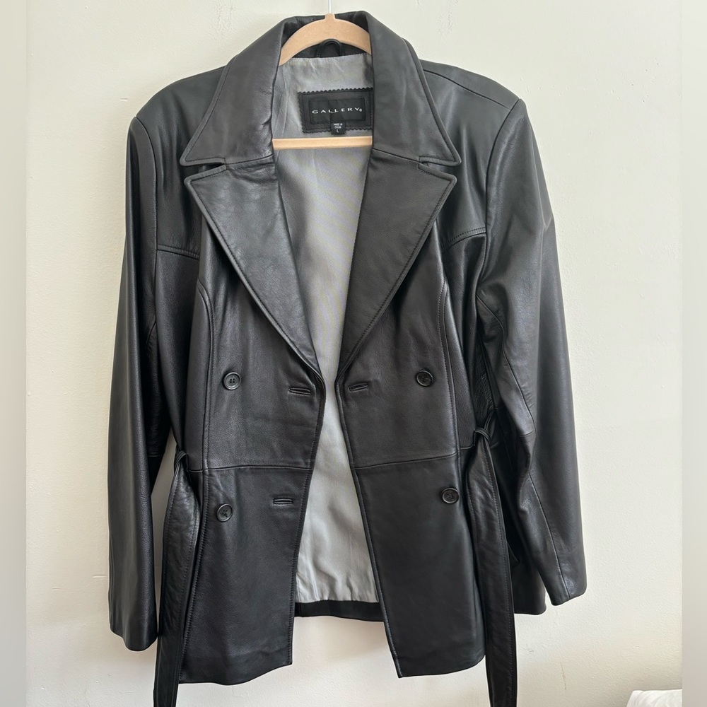Black leather jacket